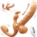 DualGlide Rabbit Strapless Strap On Thrusting Vibrator