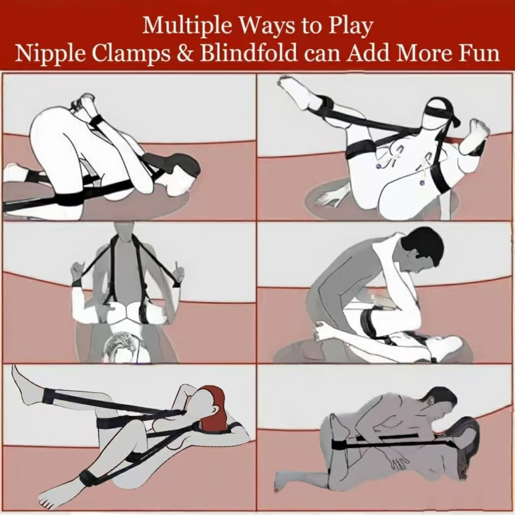 OpenForm Adjustable Sex Sling BDSM Kit Cuffs