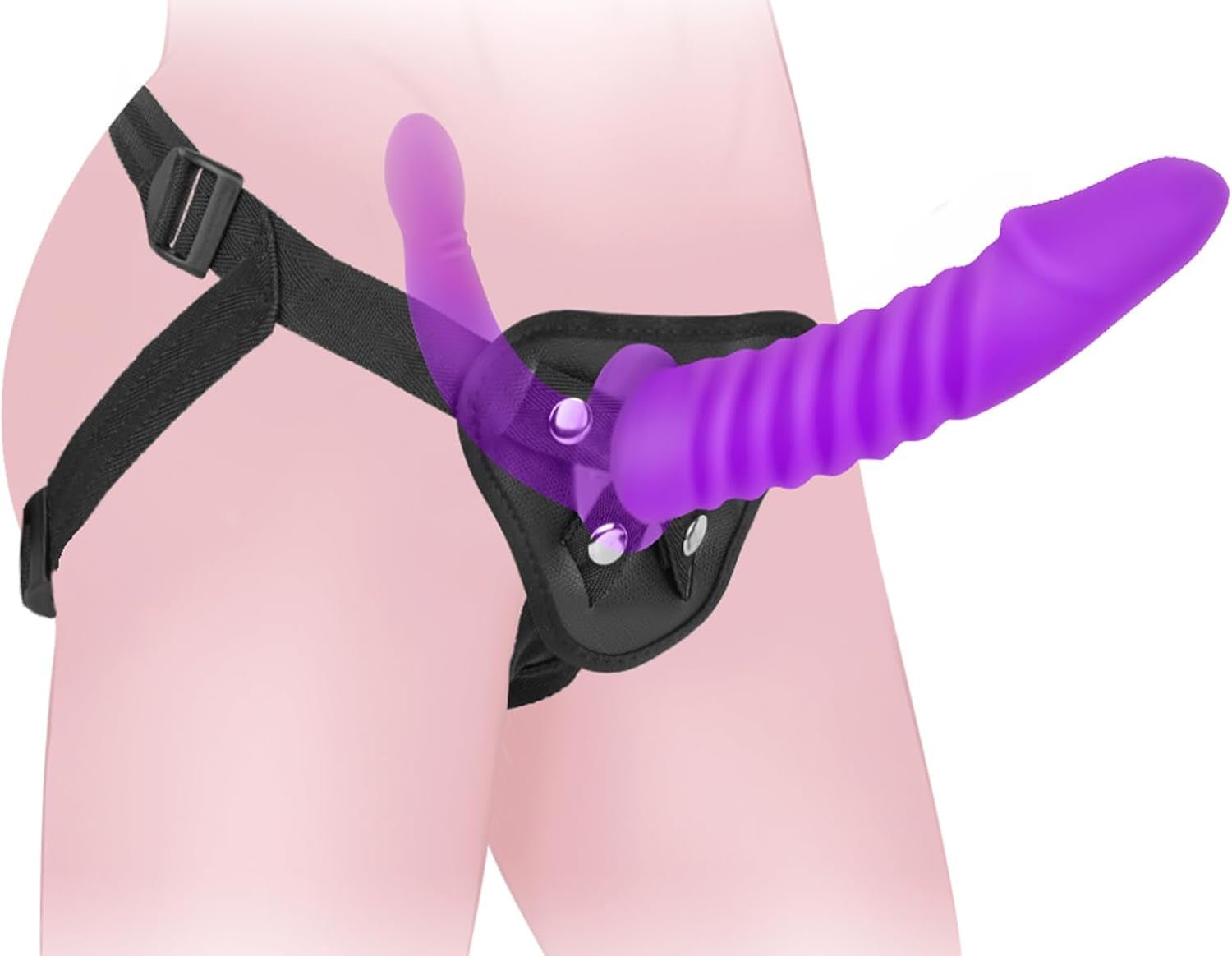TwinCore Double Ended Strap-On Dildo Harness