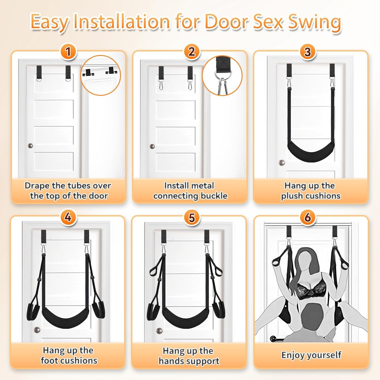 CloudLift Adjustable Door Sex Swing 350lb