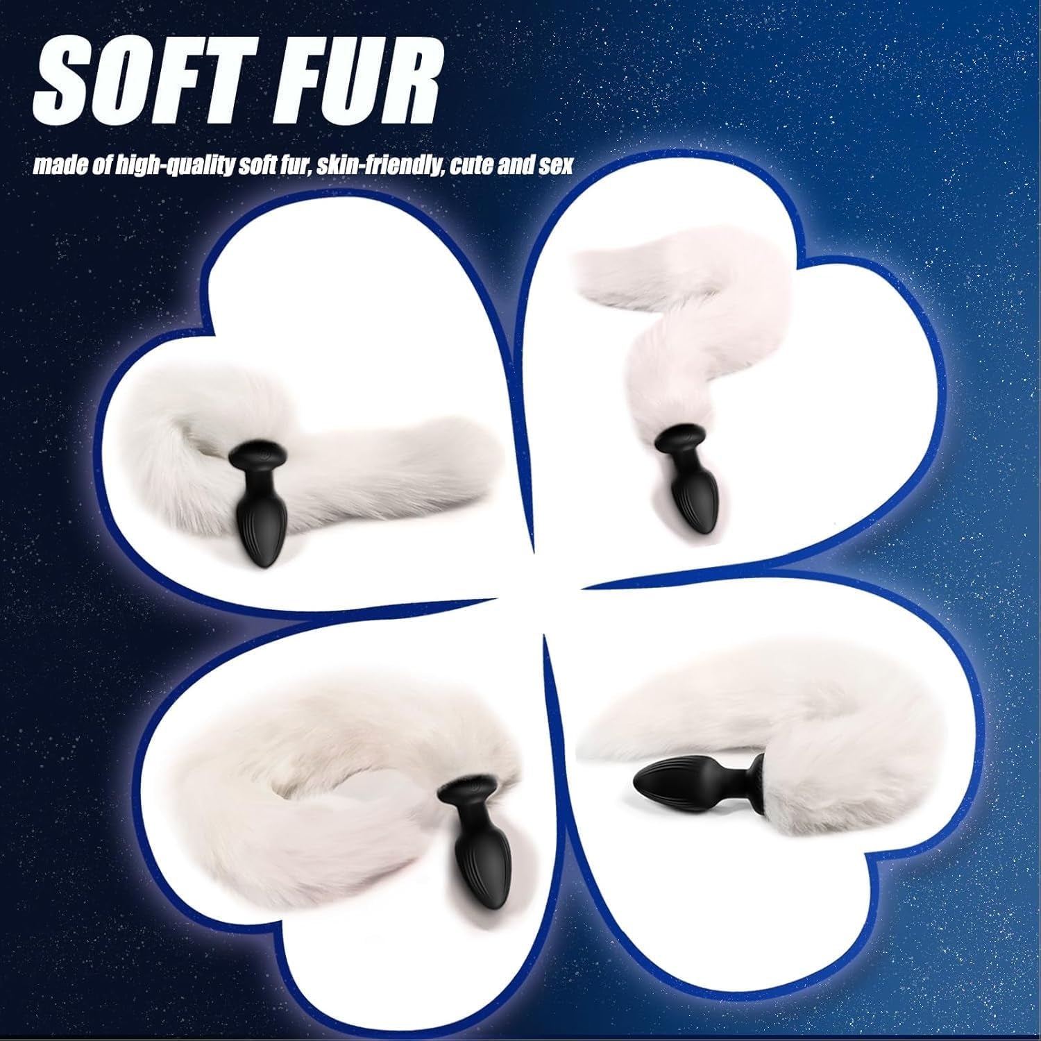 FrostPulse Remote Control Fox Tail Vibrating Anal Plug