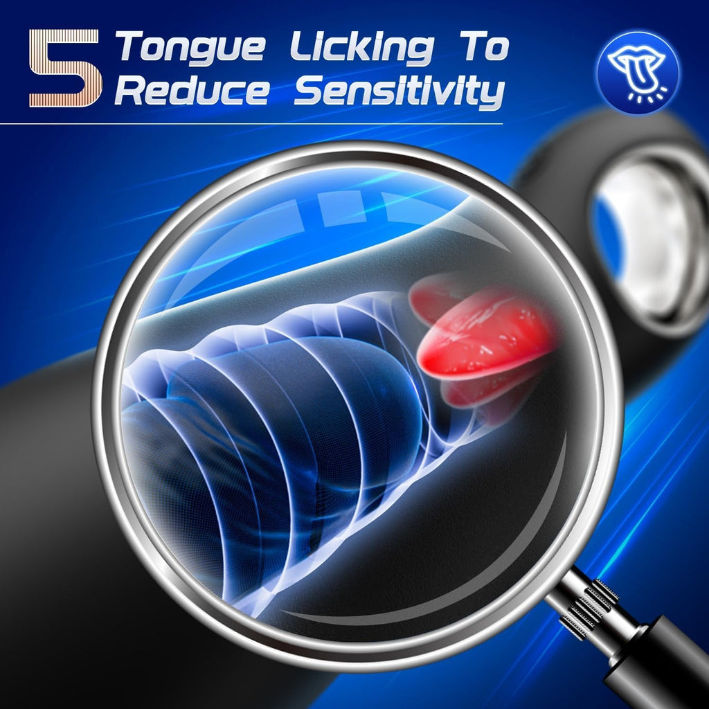 LickPulse Tongue Vibrator Male Masturbator 10 Modes