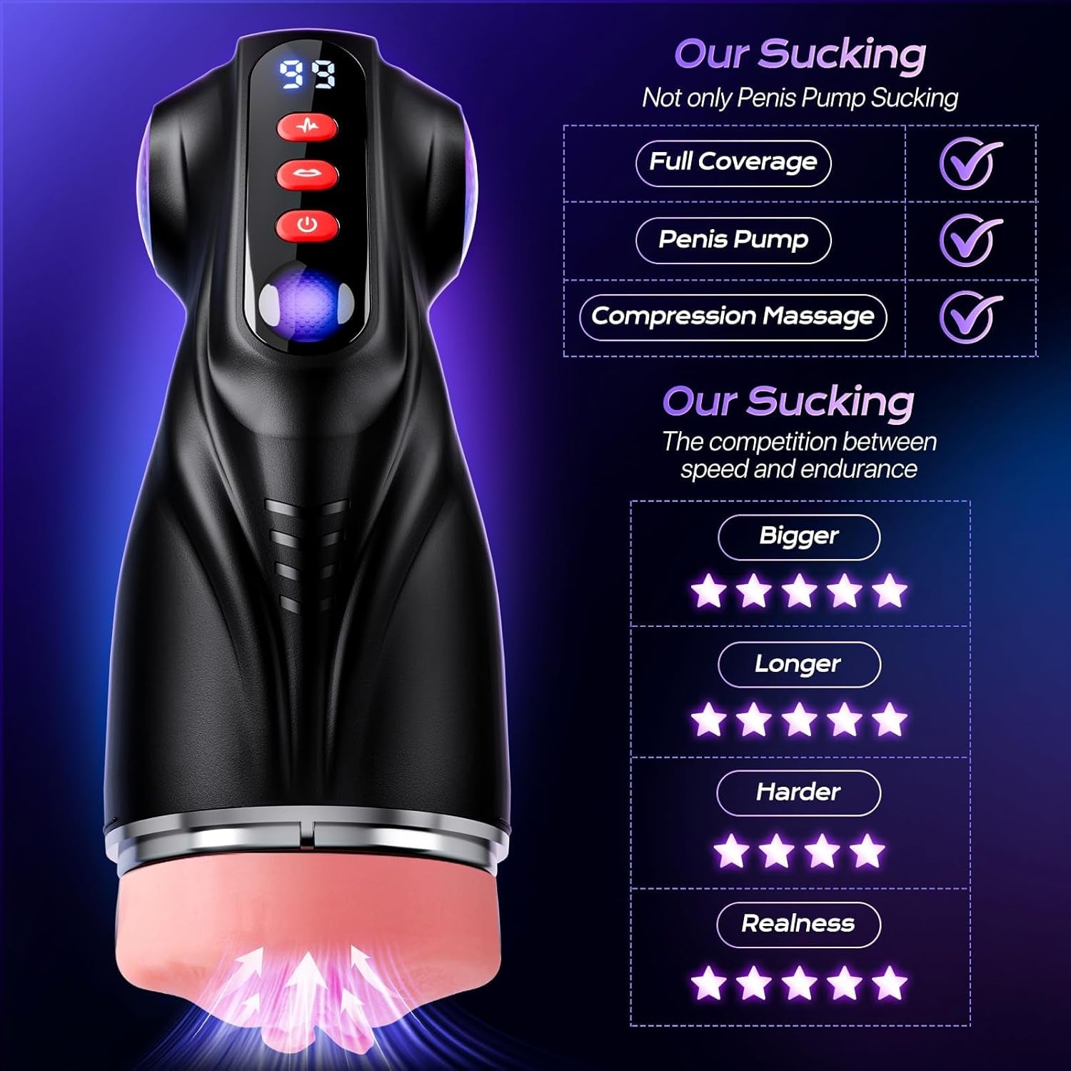 PrismSync AI Sync Pocket Pussy 3 Sleeves 9 Suction 9 Vibration