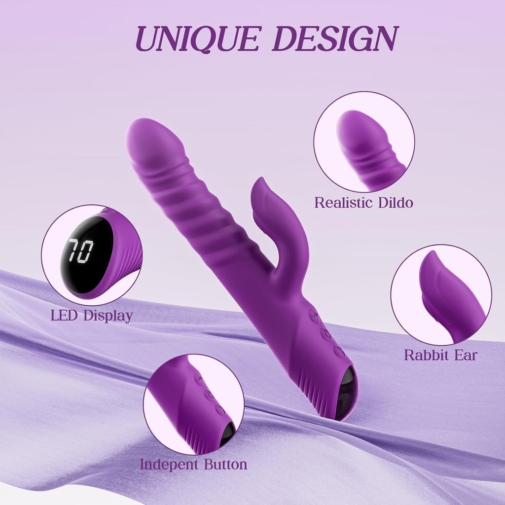 VantaFlex Thrusting Rabbit Vibrator 7 Modes Type-C Waterproof