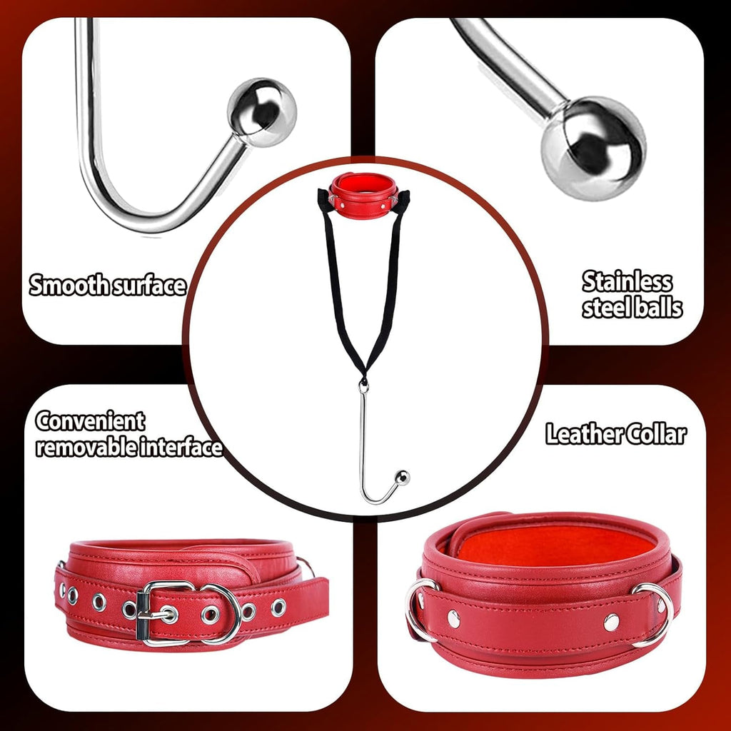 SteelLeash Anal Hook Collar Leash BDSM Kit