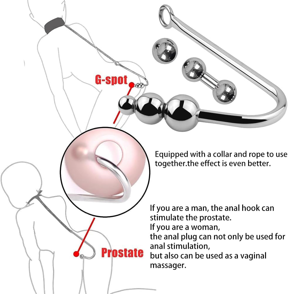 SteelShift Stainless Steel Anal Hook 3 Balls