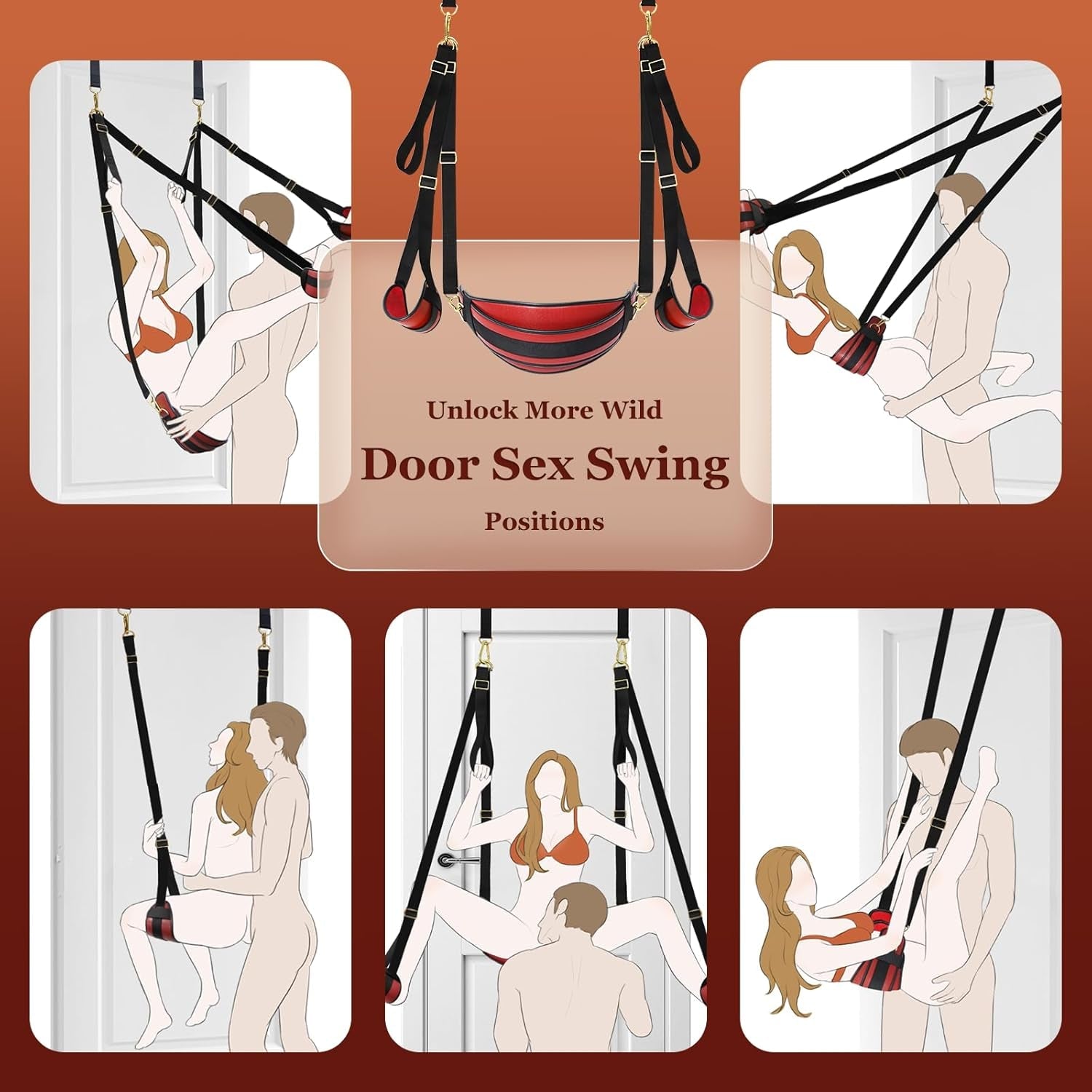 VelatriX 2-in-1 Door Sex Swing 500lb Adjustable