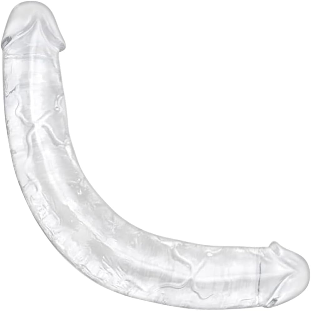 TitanClear 21.7” XXXL Double-Ended Dildo Thick Flexible Toy