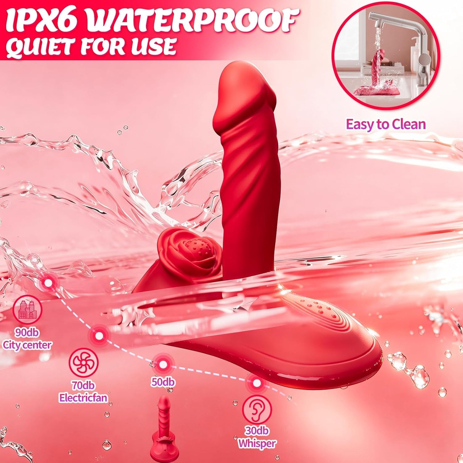 RoseRhythm Triple-Drive Ride-On Peristalsis Vibrator