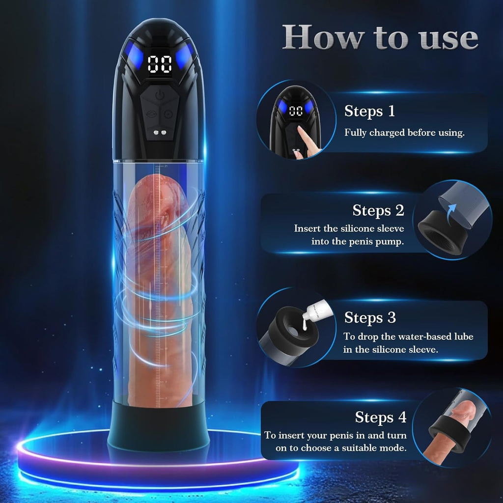 HyperFlux Electric Penis Pump 10 Modes Dual Function