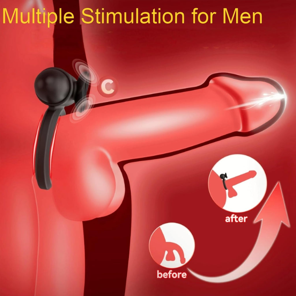 RoseCoreX Vibrating Cock Ring Bullet Rose Clit Stimulator
