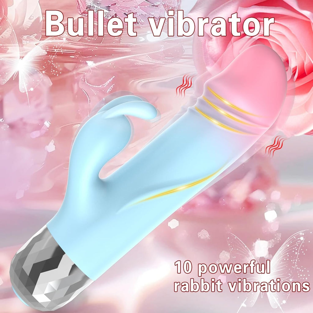 NanoVibe Mini Rabbit Vibrator 9 Modes Silicone Waterproof
