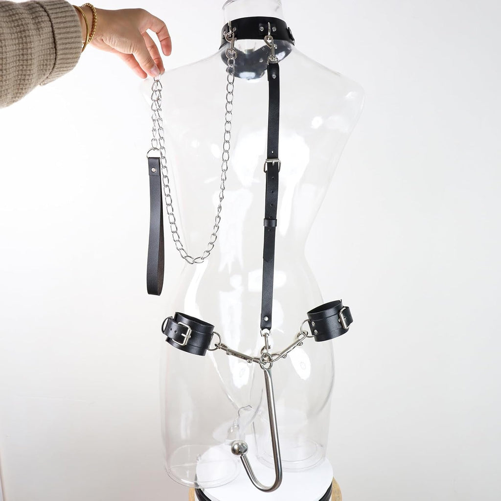 ChainBound Anal Hook Bondage Kit Collar Cuffs Chain