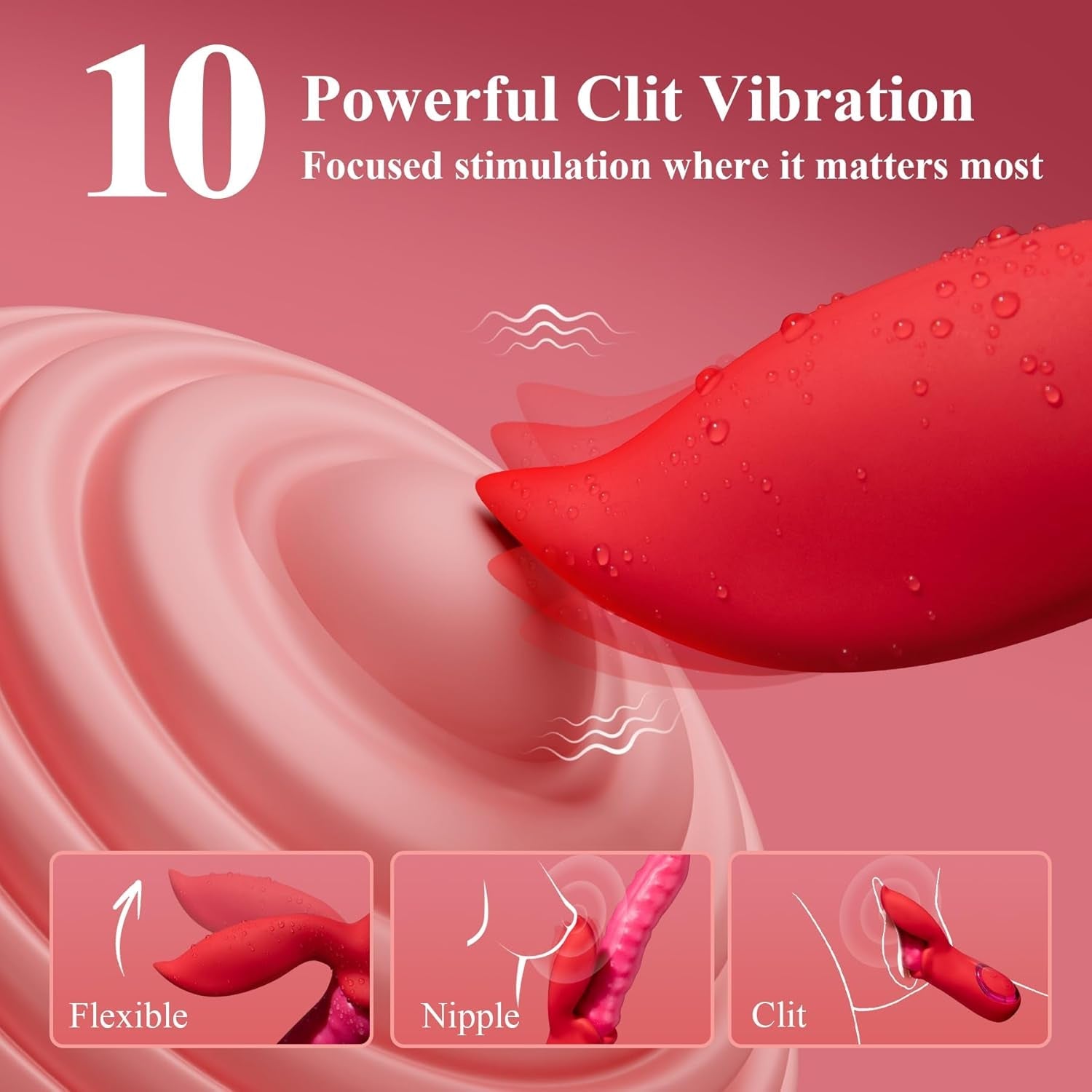 VirelWriggle Tongue Vibrator 20 Modes G-Spot Toy