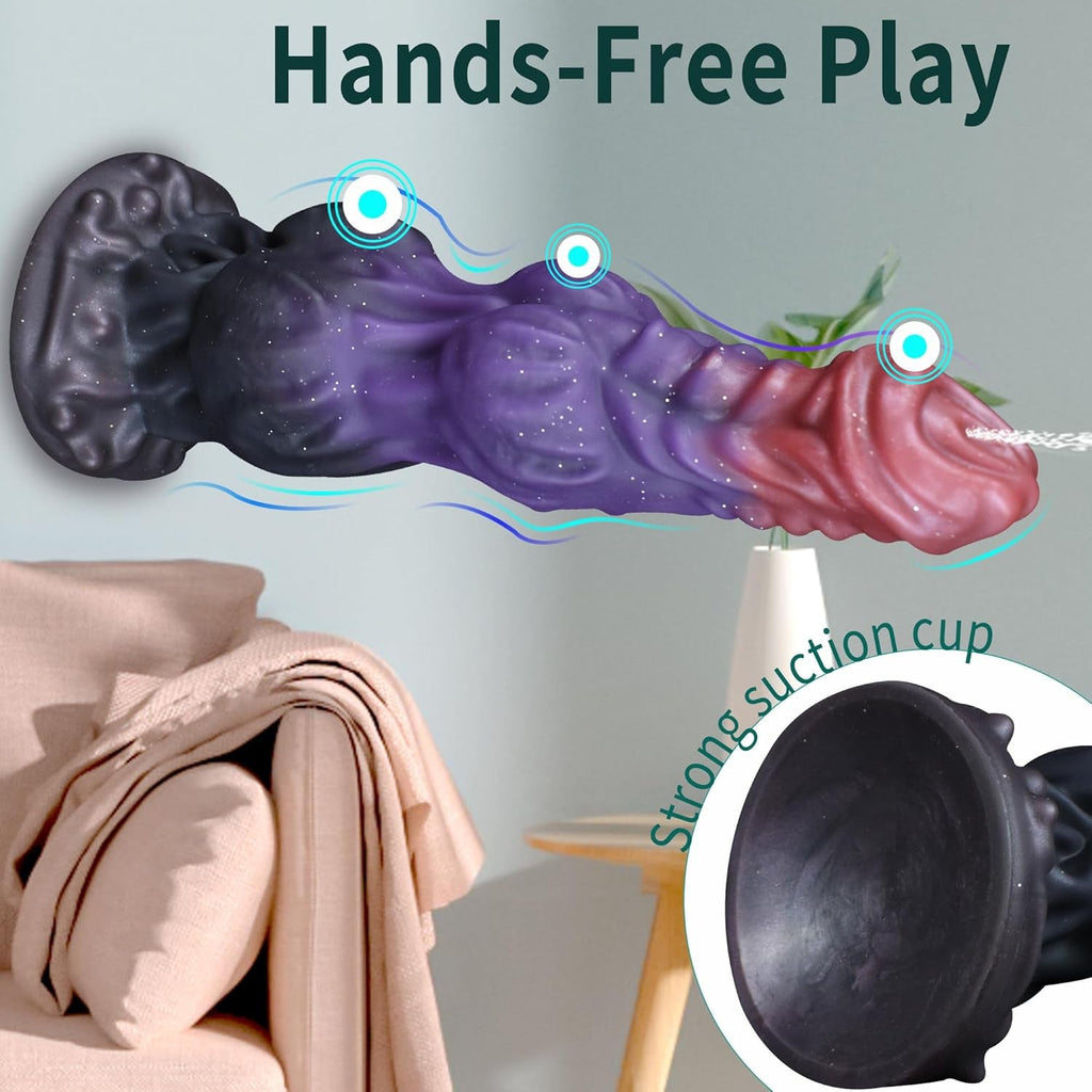 MythicJet 9.6” Squirting Knot Dildo Silicone Suction Cup