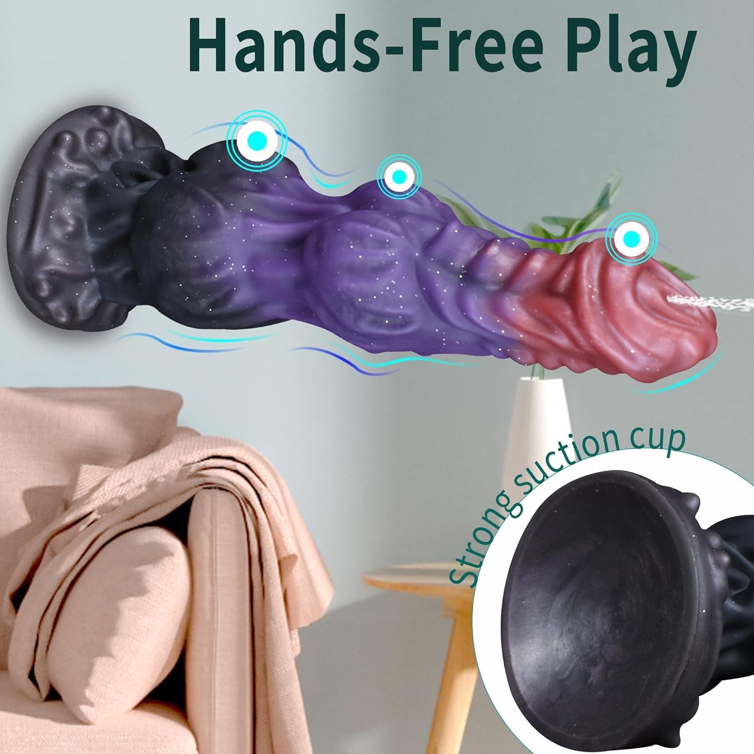 MythicJet 9.6” Squirting Knot Dildo Silicone Suction Cup