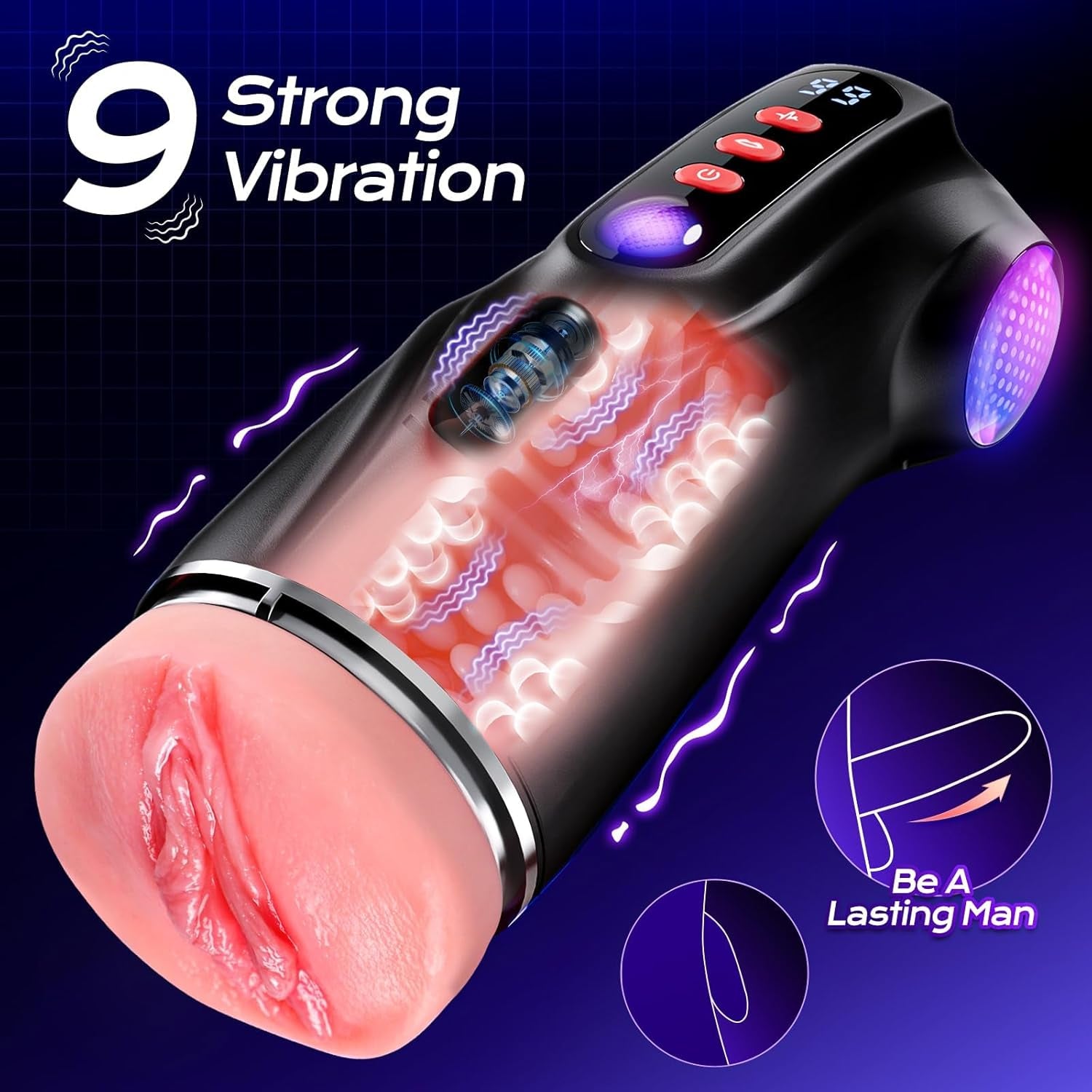 PrismSync AI Sync Pocket Pussy 3 Sleeves 9 Suction 9 Vibration