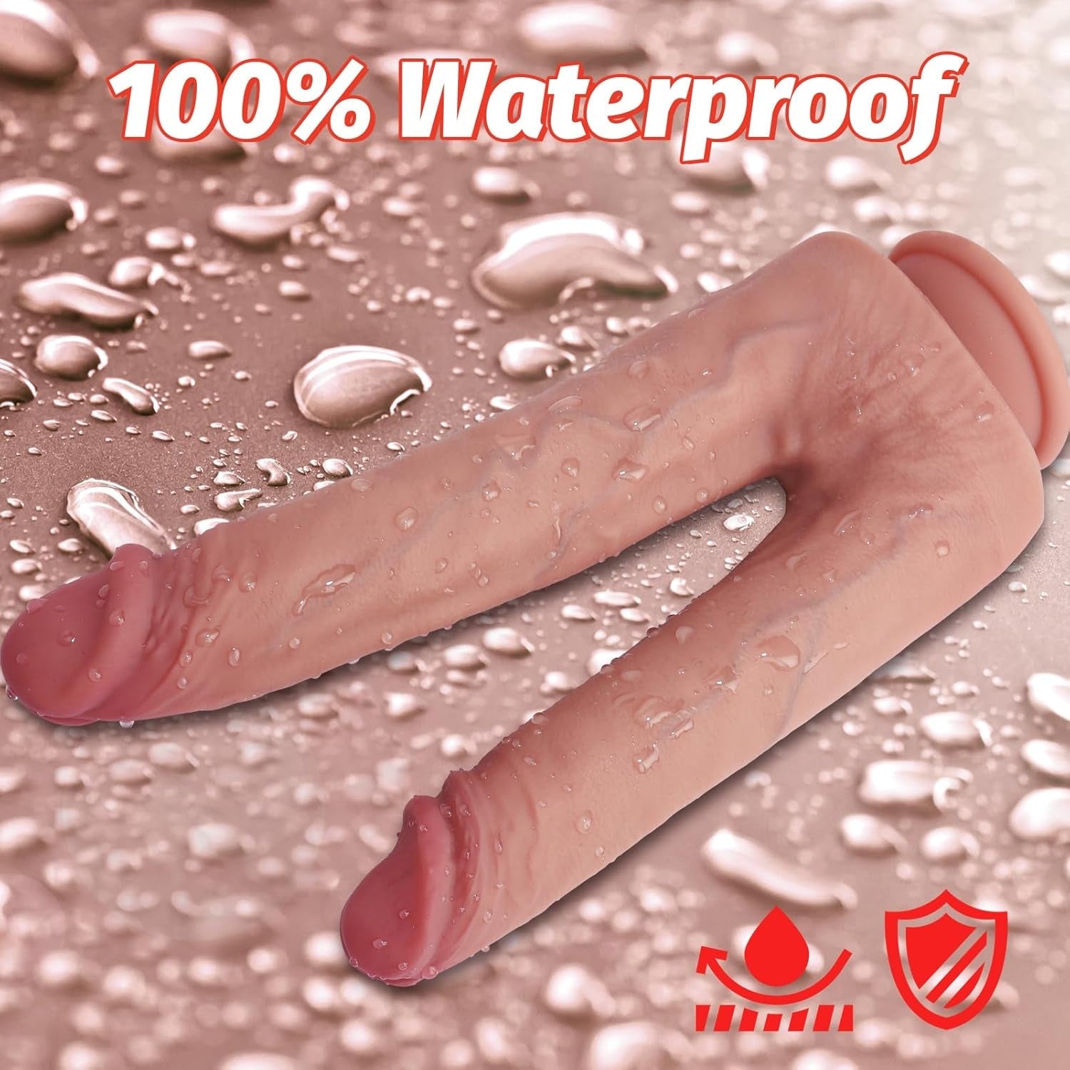DualGrip 10.8” Double-Ended Dildo Suction Cup Silicone