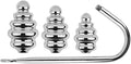 SpiralSteel Spiral Stainless Steel Anal Hook 3 Balls