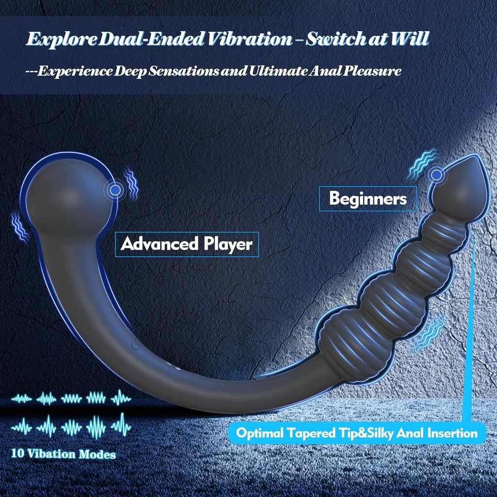 CurvePulse Dual-Ended Vibrating Prostate Massager 9 Modes