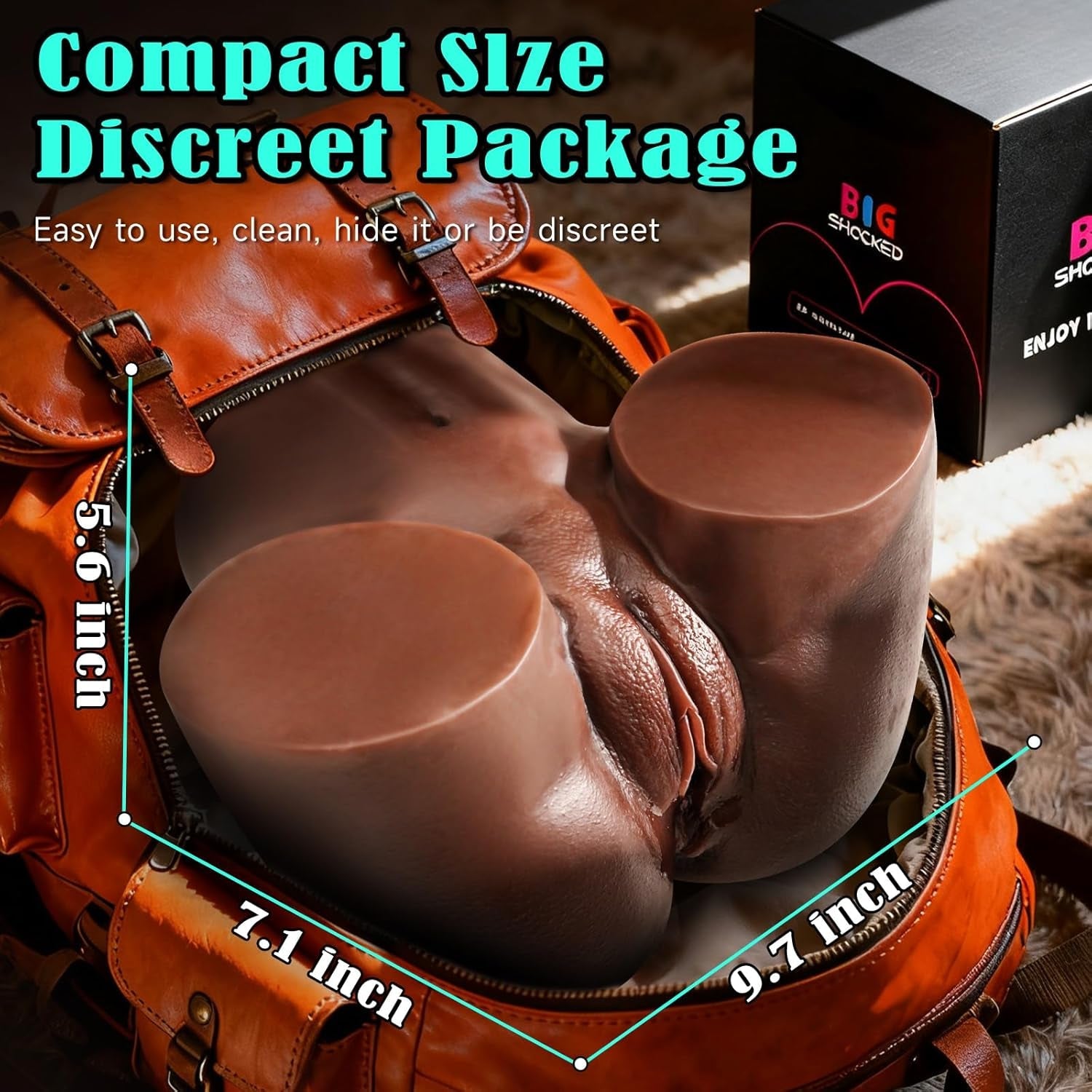 NoirCurve Ebony Sex Doll Torso Dual Channel TPE