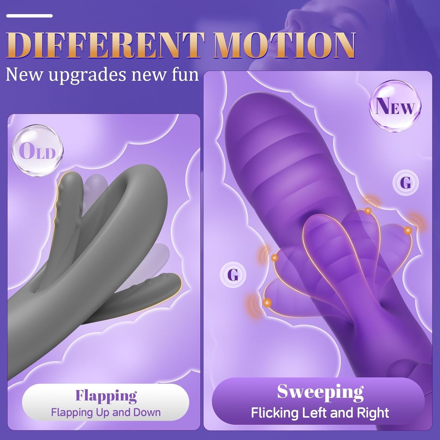 TrevixaSweep Tapping Rabbit Vibrator 3-in-1 G-Spot 10 Modes LCD