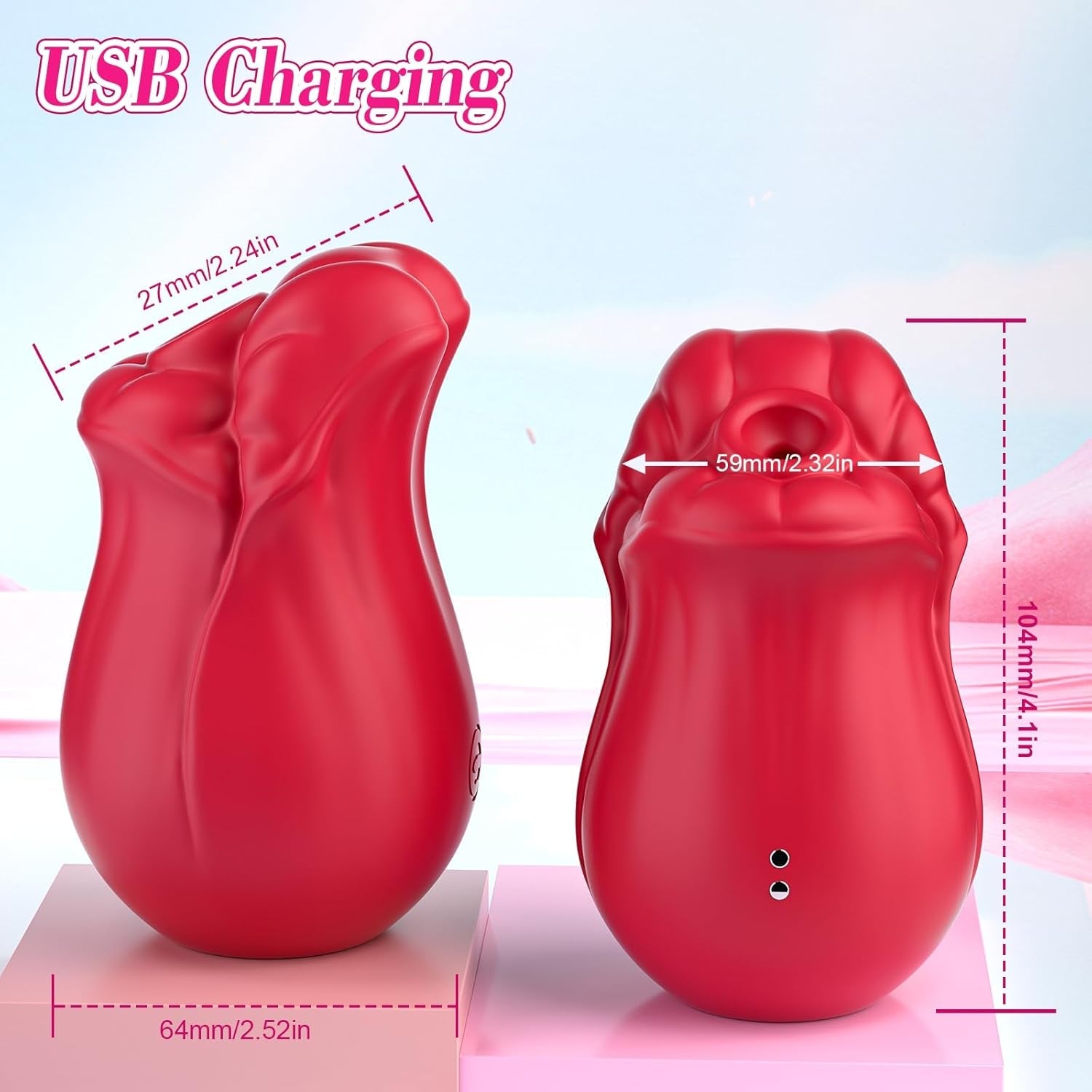 LustrelleX Clit Sucker Wand 9 Suction 6 Vibration Waterproof