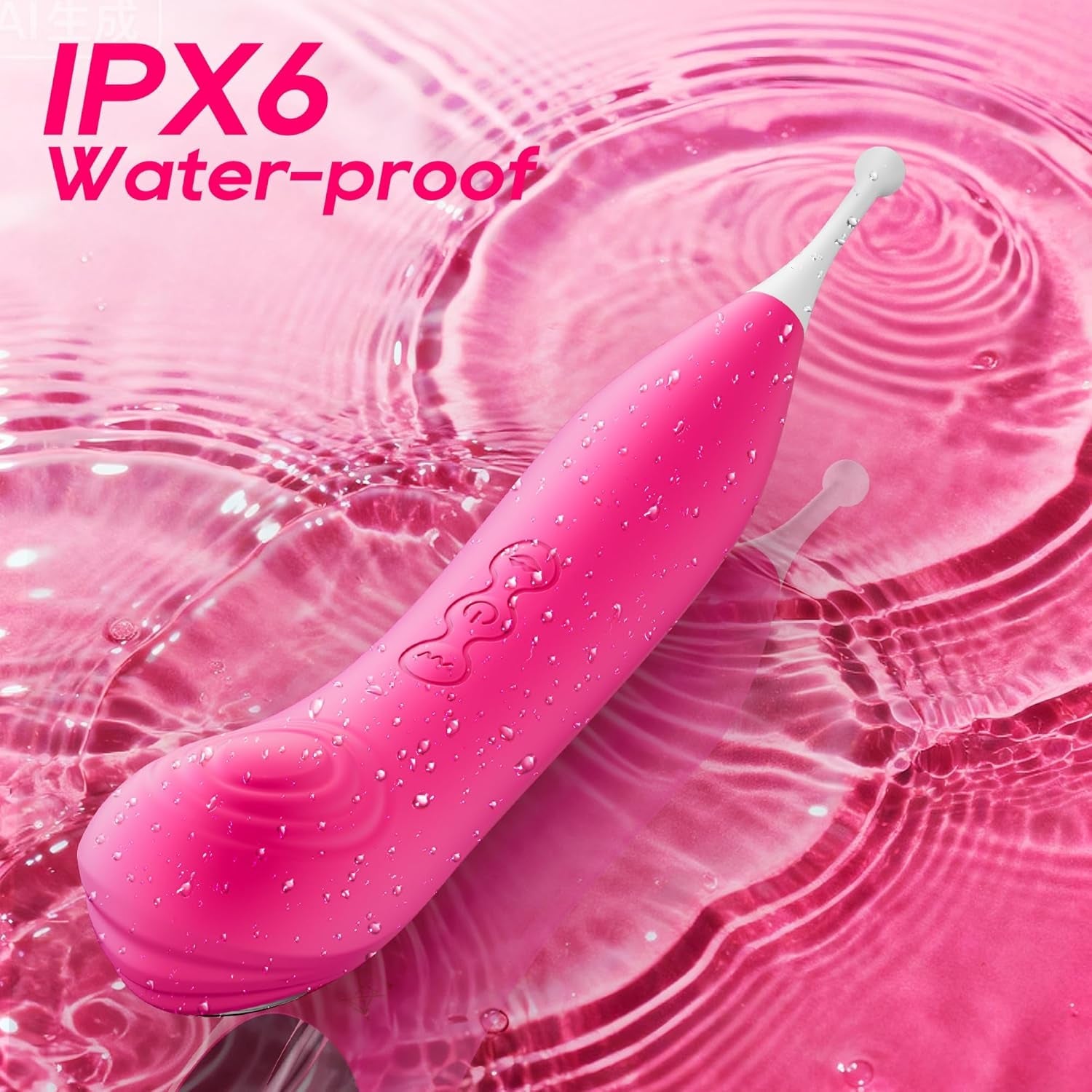 PinPoint Clitoral Wand Vibrator 7 Modes Tapping 3 Heads