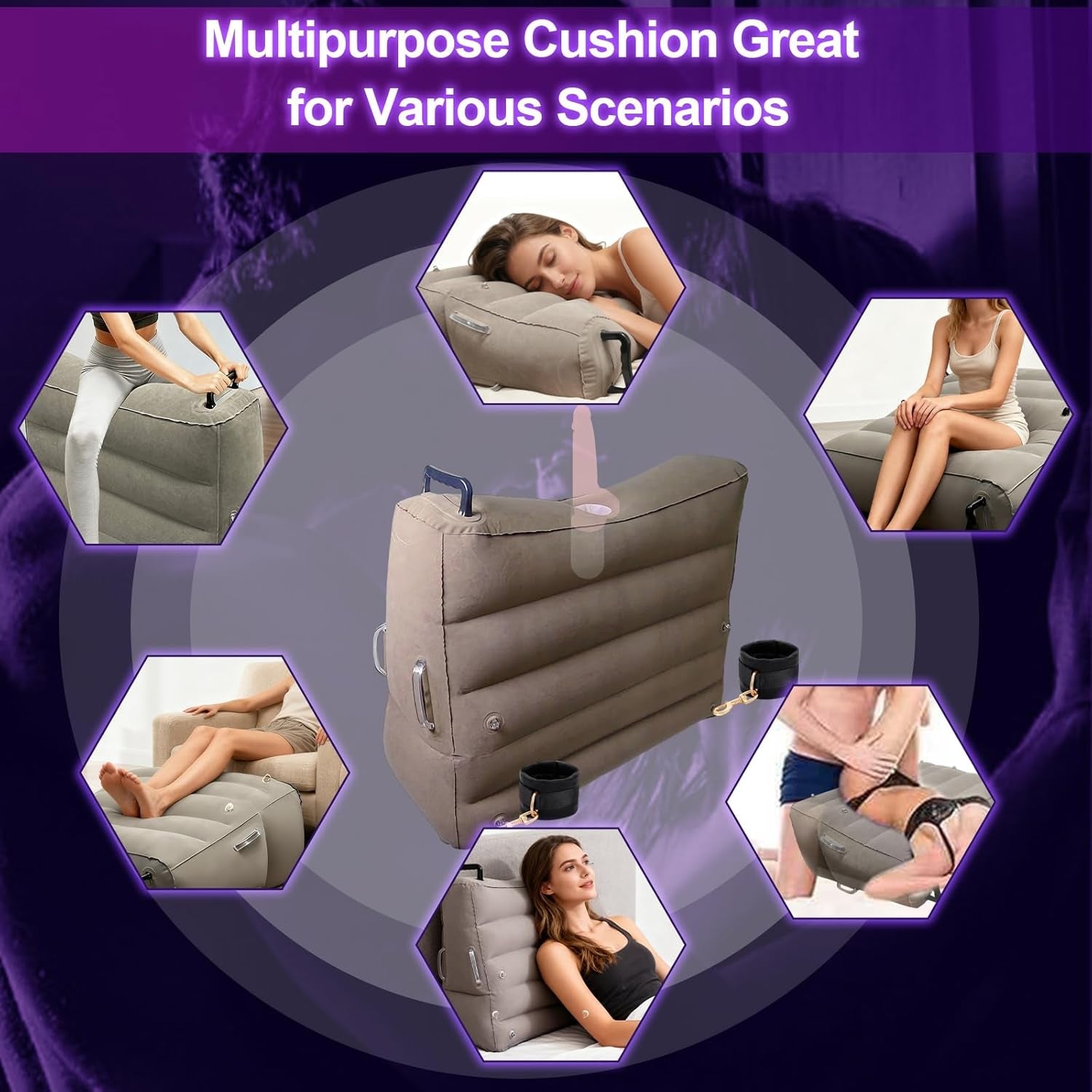 MaxLift Inflatable Mount Pillow with Cuffs & Bands Set