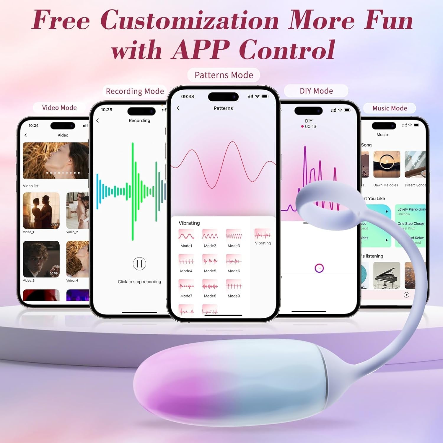 GradientPulse App Remote Vibrating Egg Bullet Waterproof Quiet