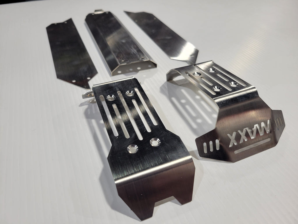 Traxxas MAXX V2 Stainless Steel Chassis Protector Guard Armor Front & Rear Skid