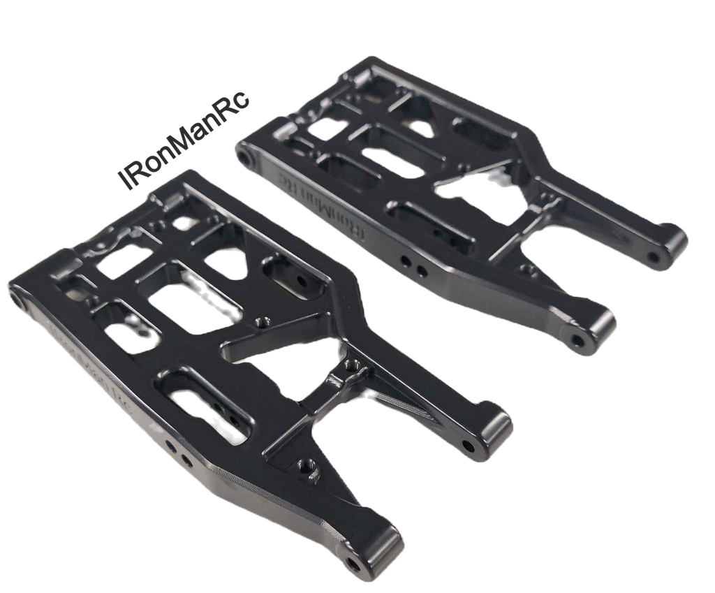 RonManRc Hobao Vte2 REAR Aluminum Lower A-Arms * CANDY BLACK *