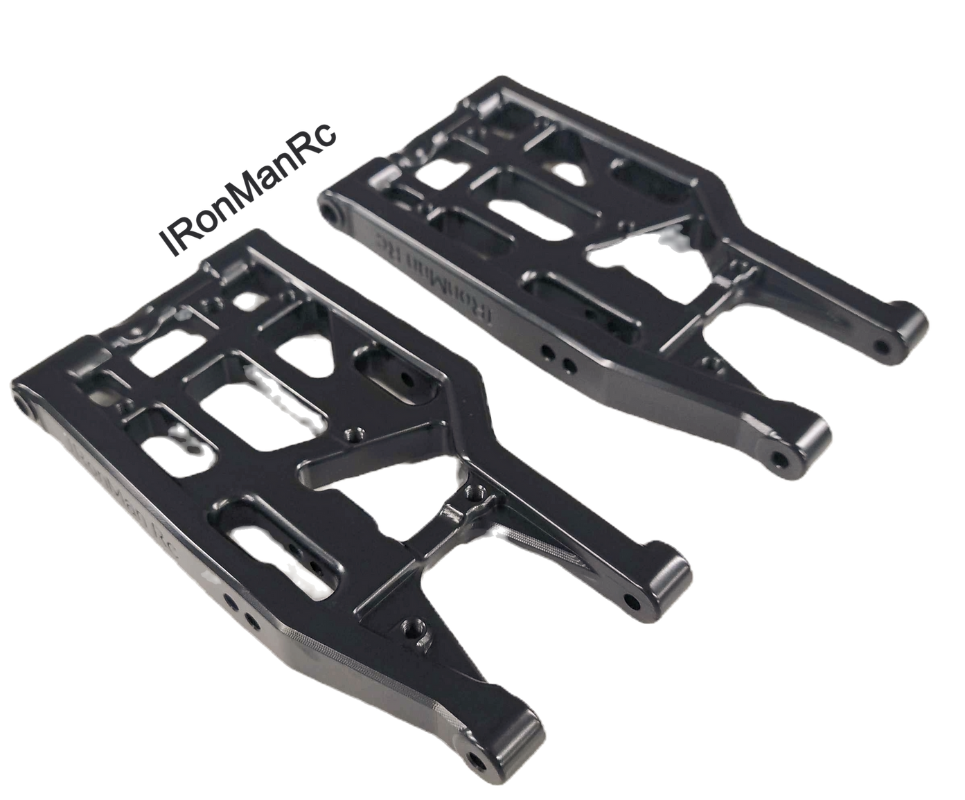 RonManRc Hobao Vte2 REAR Aluminum Lower A-Arms * CANDY BLACK *