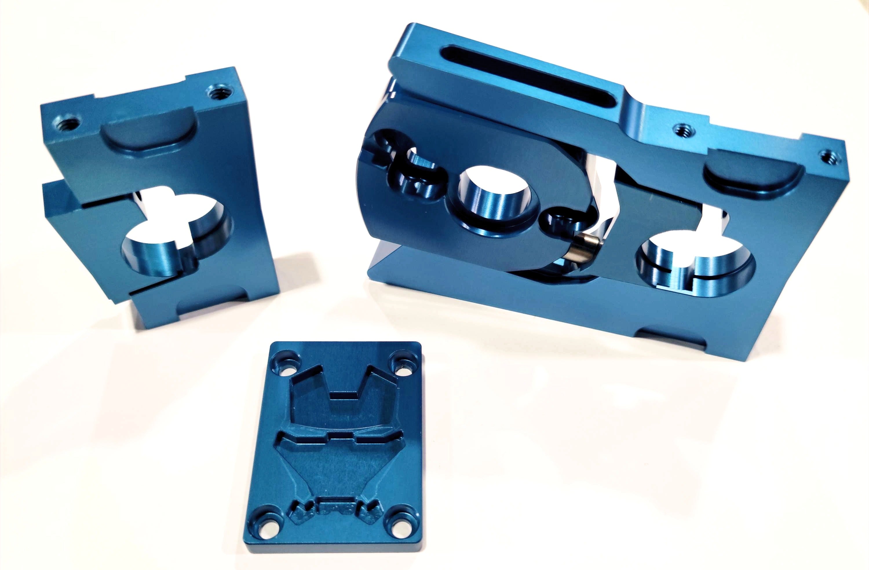 IRonManRc Arrma Candy Blue Motor Mount 25mm & 30mm Slider