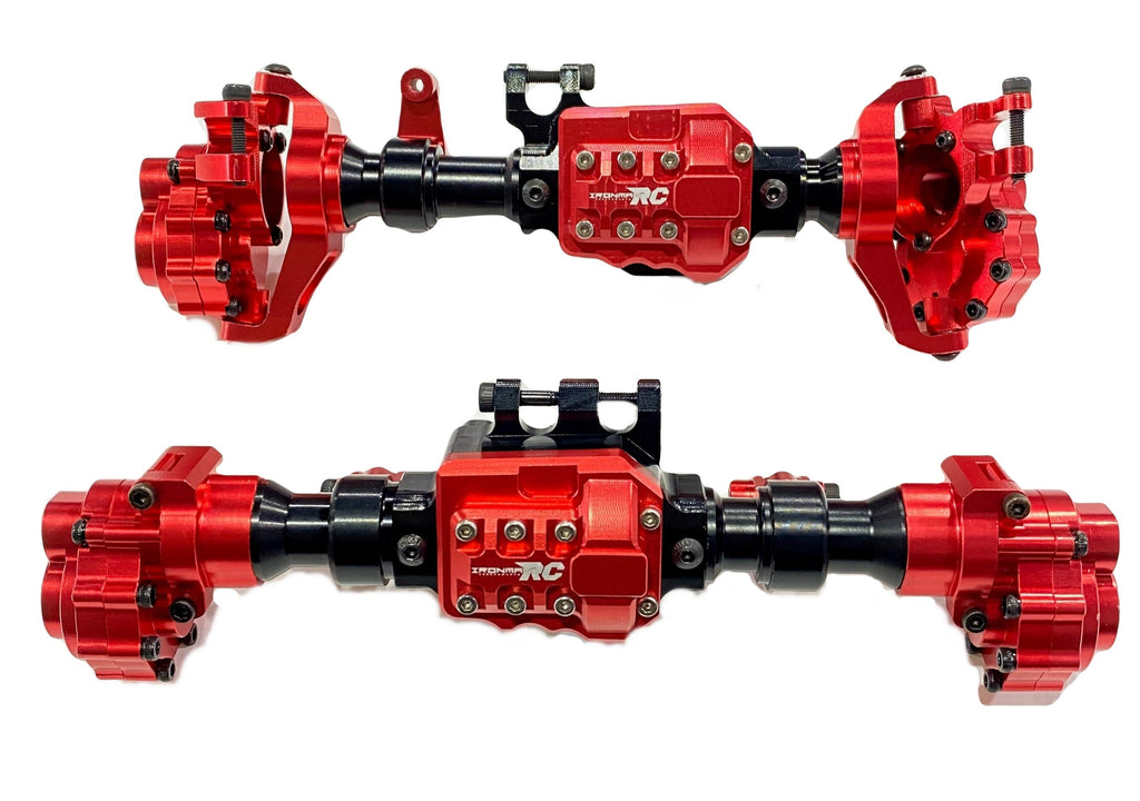 IRonManRc TRX4 Metal Portal Axle Housing Front & Rear (RED)