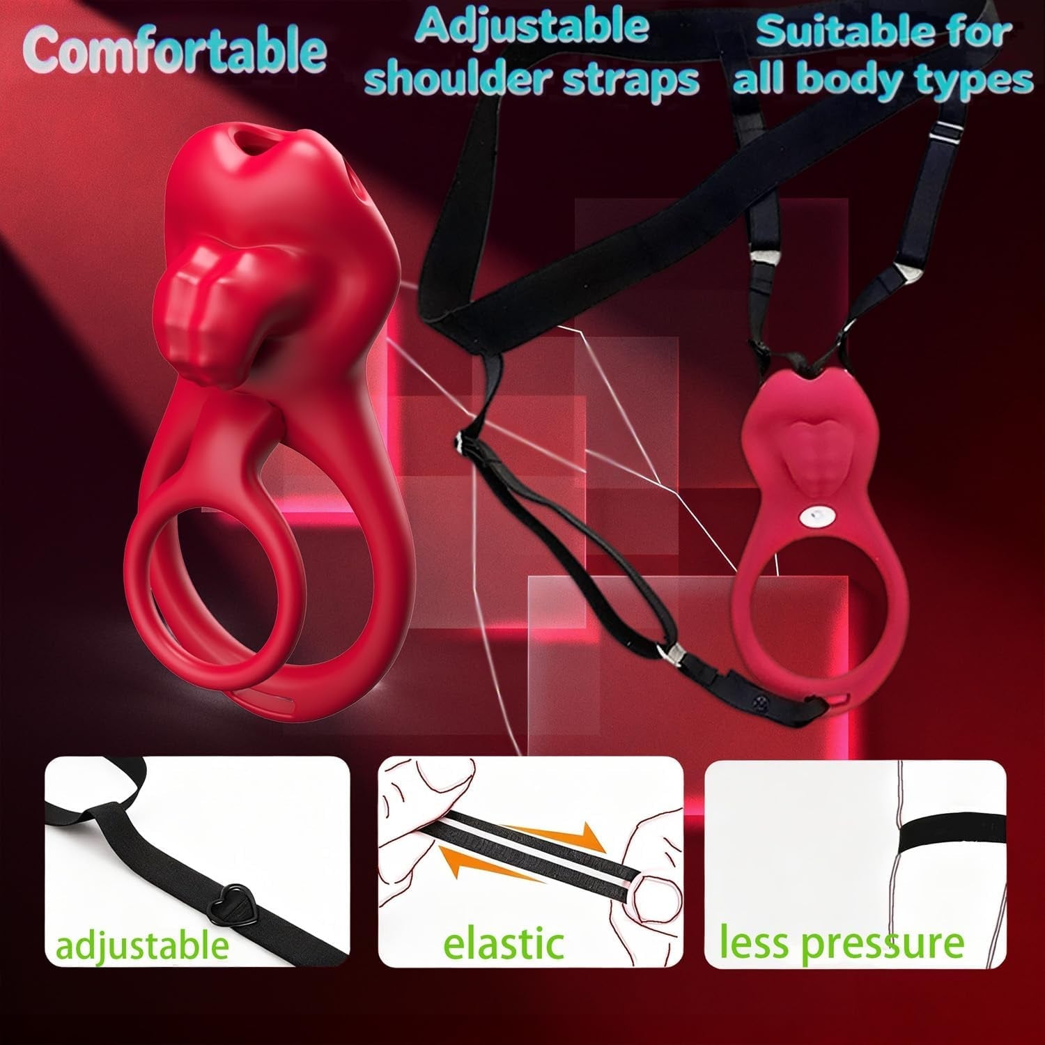 CrimsonSwitch Convertible Cock Ring Clit Stimulator App Control