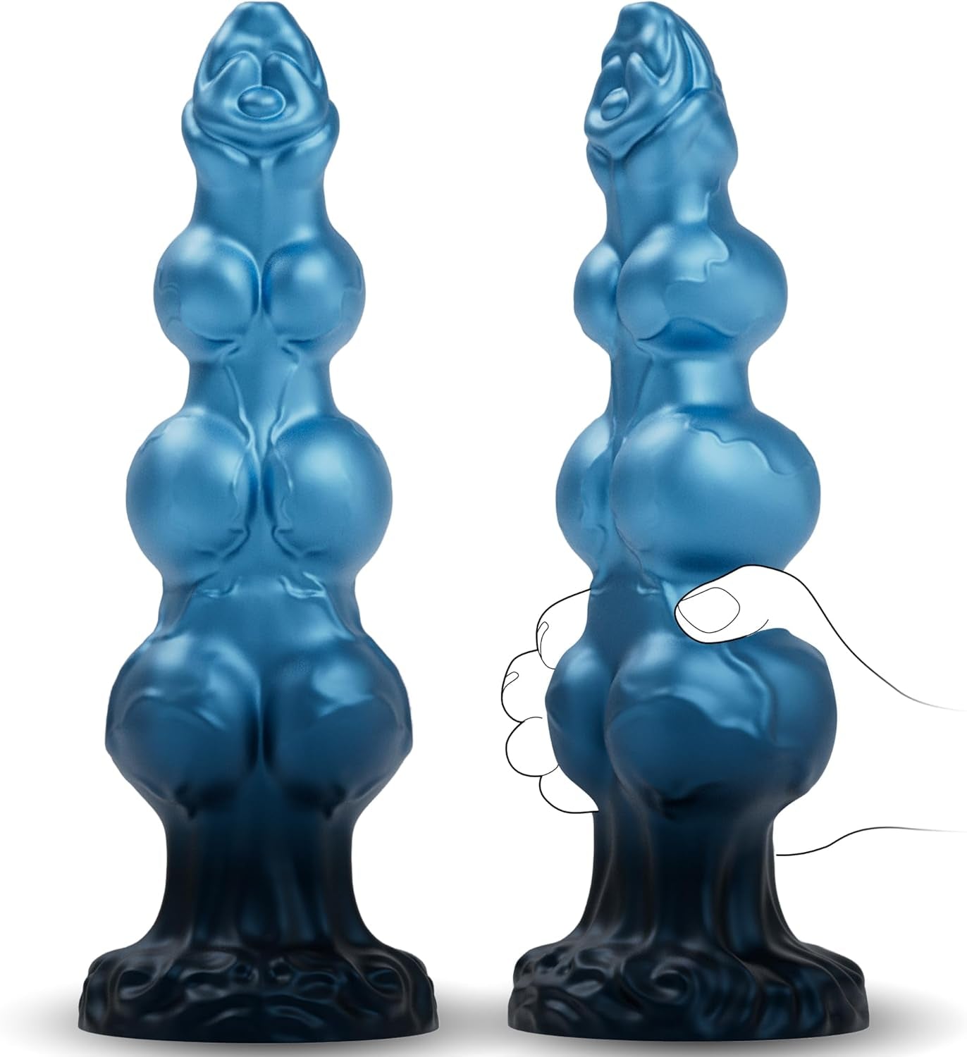 TripleKnot 9.6” Fantasy Knot Dildo Silicone Suction Cup