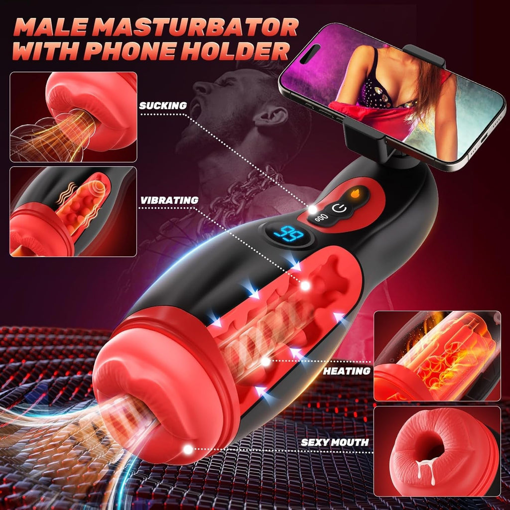 PulseDock APP Heating Male Masturbator with Suction & Vibration
