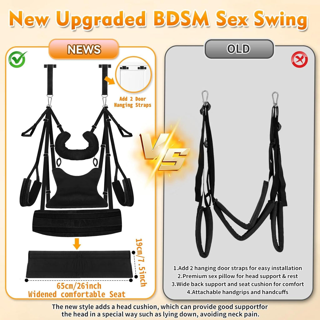 ComfortBond Adjustable BDSM Door Swing with Padding