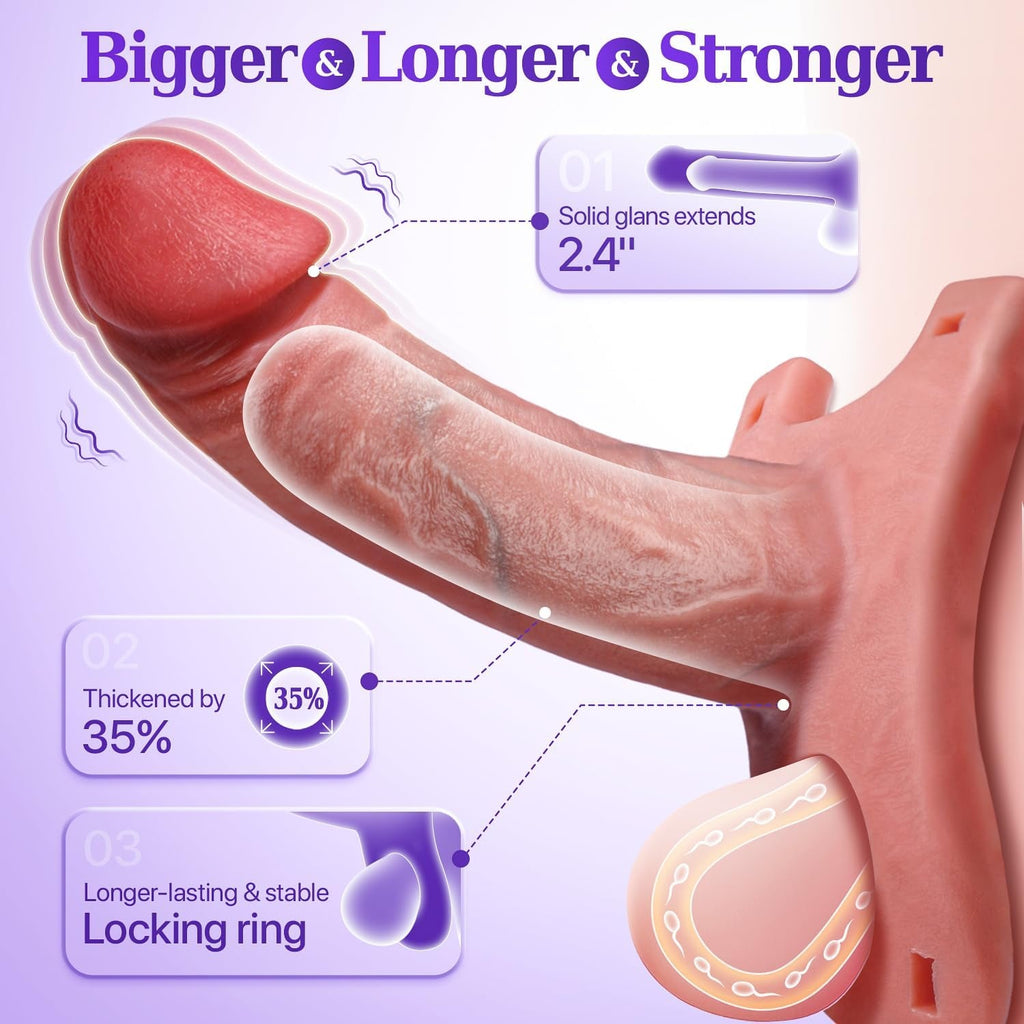 HarnessCore Strap-On Penis Sleeve App Control Vibrator