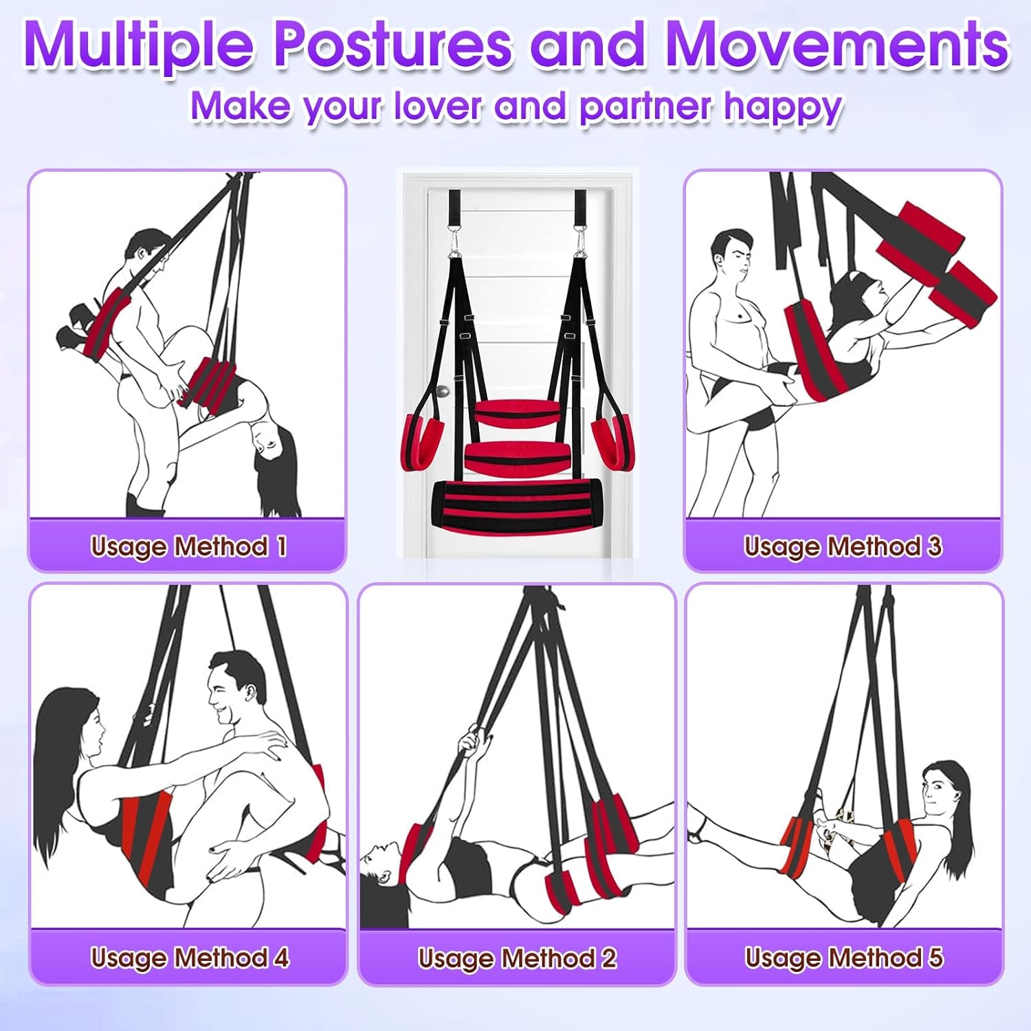 TitanHold Heavy-Duty Sex Swing 800lb Adjustable