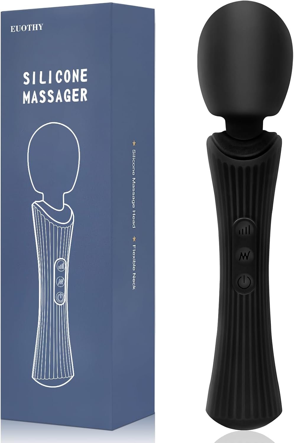 ShadowPulse Compact Wand Vibrator 12 Modes Waterproof