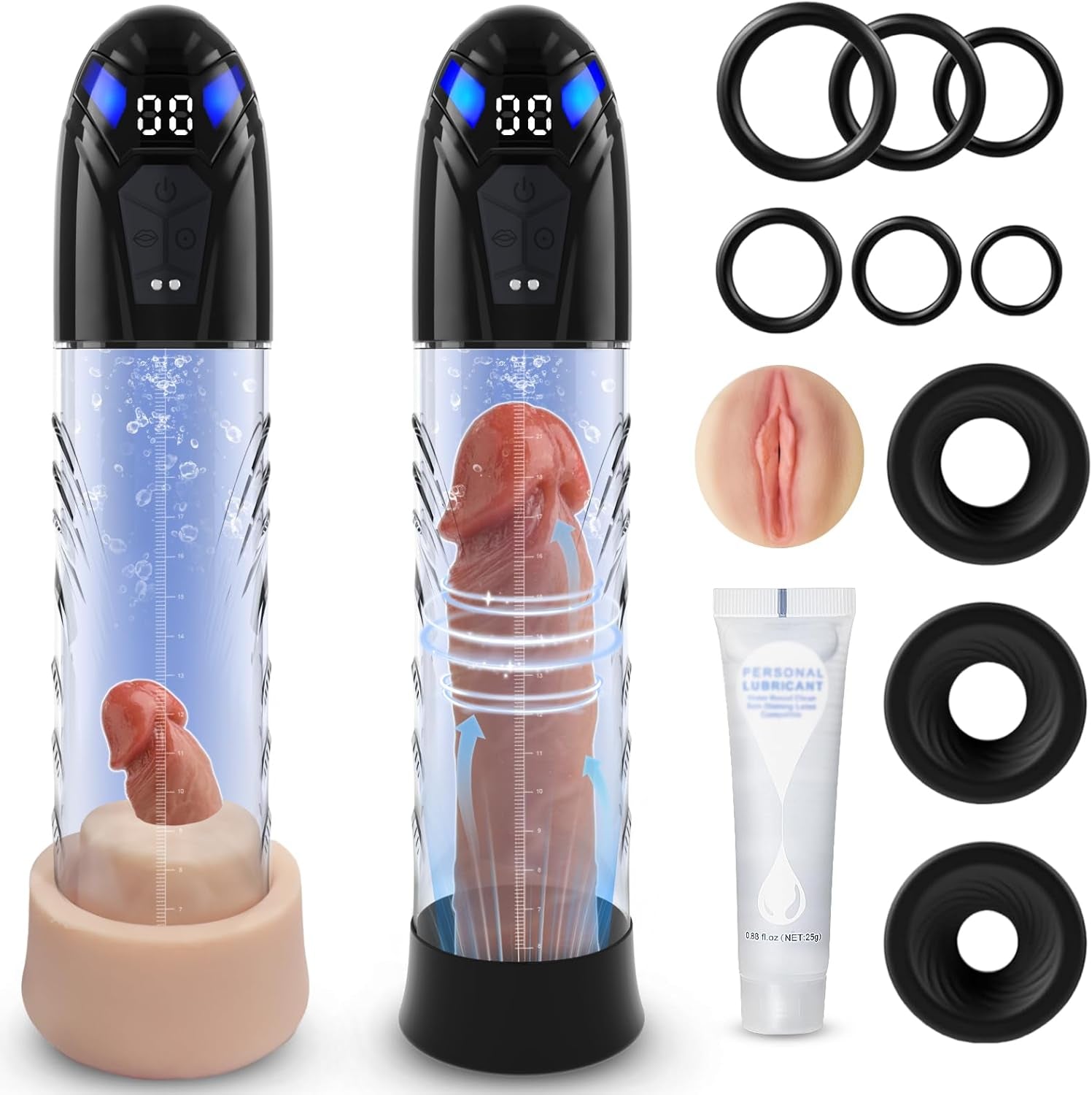 HyperFlux Electric Penis Pump 10 Modes Dual Function