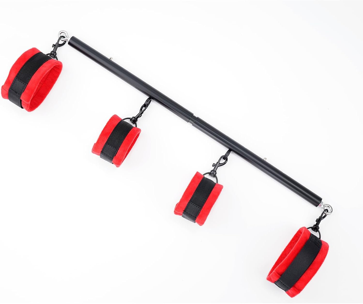 InfernoGrip Bright Red Spreader Bar with Furry Cuffs