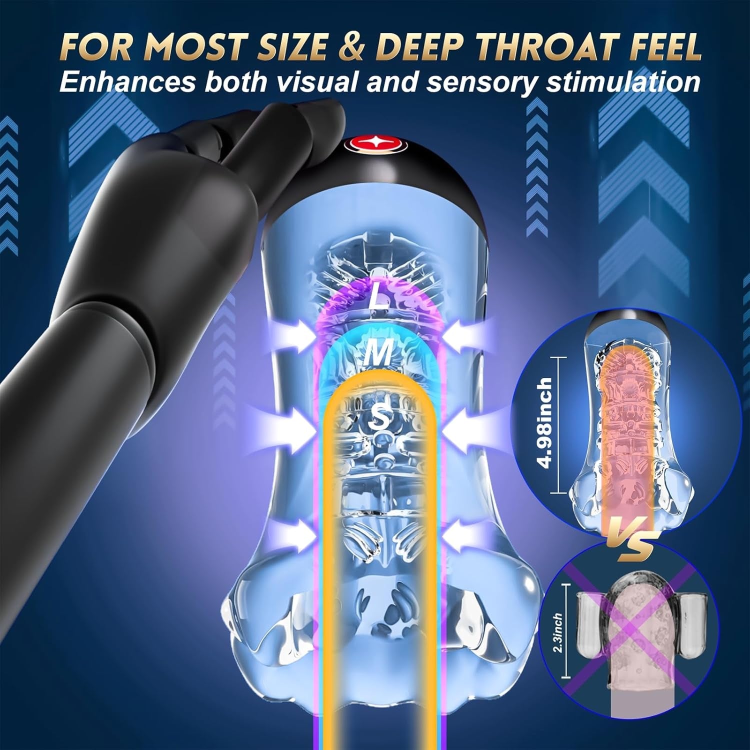 VibeView App-Controlled Transparent Stroker