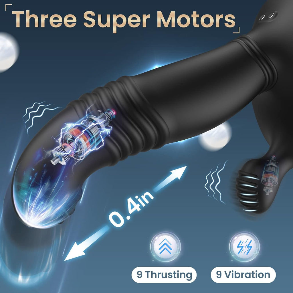 ThrustBead Thrusting Prostate Massager 9 Modes Remote Waterproof