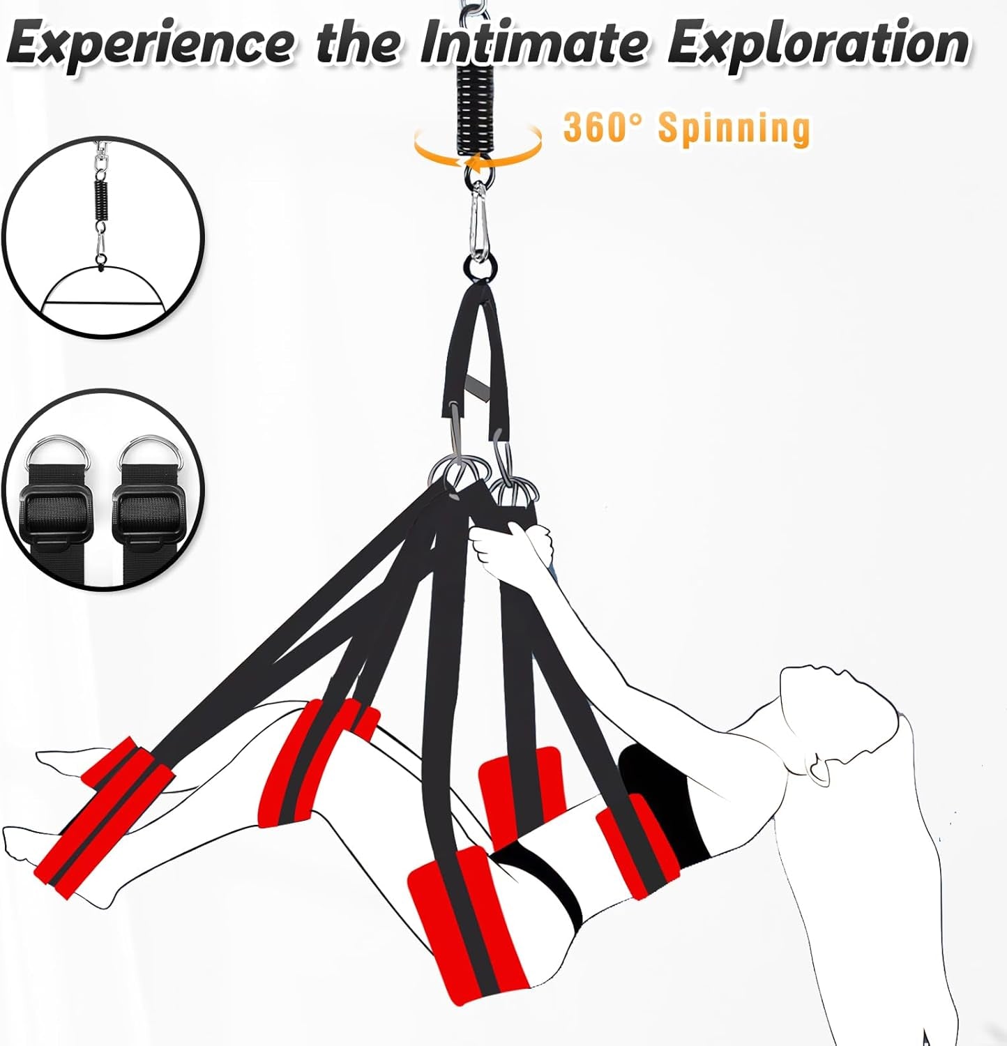 OrbitComfort 360° Adjustable Rotating Sex Swing