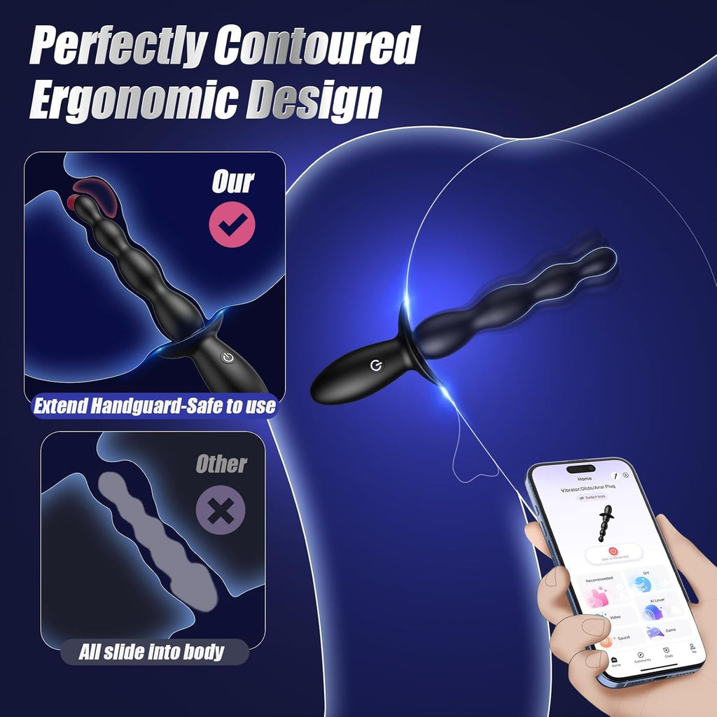 CurveSync App-Controlled Anal Beads Prostate Vibrator