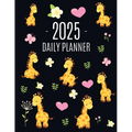 Cute Giraffe Planner 2025: Pretty Organizer for All Your Weekly Appointments Cool Safari Jungle Animal Scheduler: January-December 2025 - Paperback
