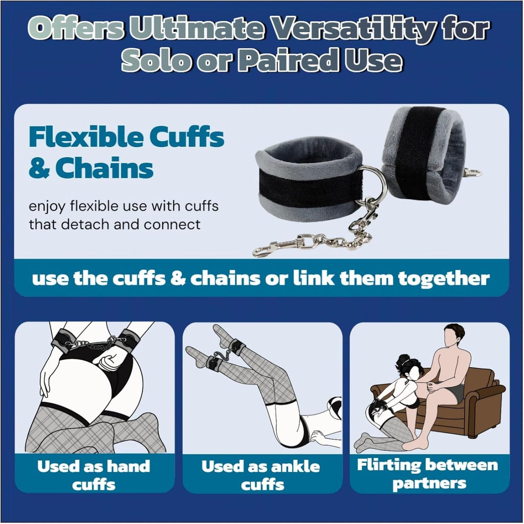 StealthBond Foam Sex Pillow with Handcuffs Support Set